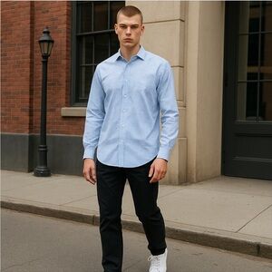 Oxford America Blue and White button down